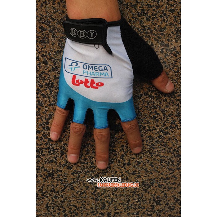 2020 Omega Pharma Lotto Kurze Handschuhe Wei Blau